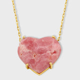 Love Rhodochrosite Heart Necklace