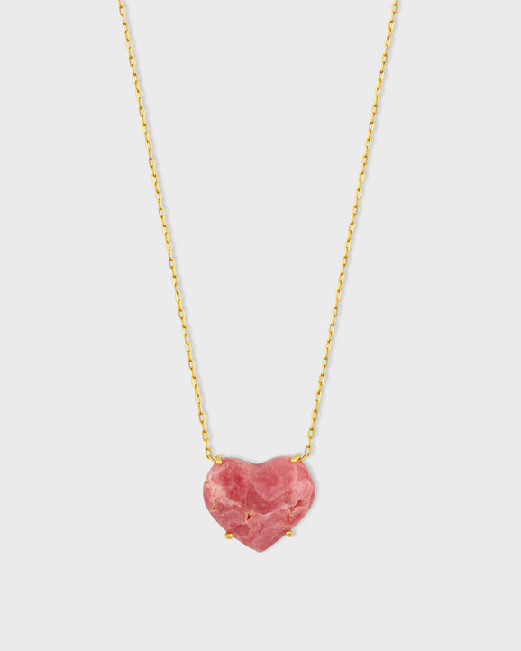 Love Rhodochrosite Heart Necklace