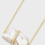 Ocean Baroque Pearl Diamond Ring Necklace