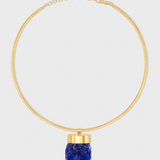 Crystalline Jumbo Gold Cap Tanzanite Collar