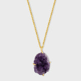 Dream Catcher Amethyst Cluster Necklace