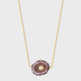 Dream Catcher Amethyst Eye Pendant Necklace