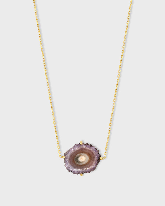 Dream Catcher Amethyst Eye Pendant Necklace