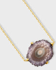 Dream Catcher Amethyst Eye Pendant Necklace