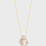 Crystalline Morganite Gemstone Necklace