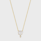 Chakra White Sapphire Diamond Necklace