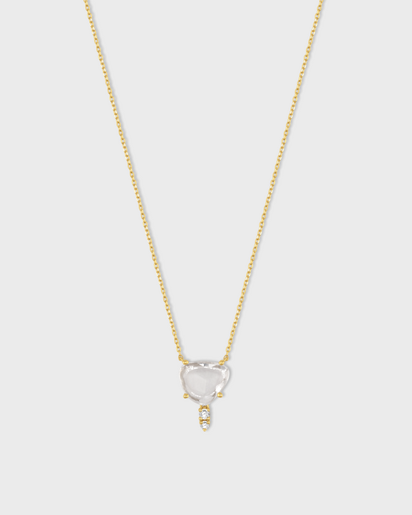 Chakra White Sapphire Diamond Necklace