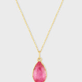 Aura Horizon Pink Tourmaline Gemstone Necklace