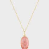 Aura Horizon Peach Tourmaline Gemstone Necklace