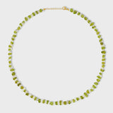 Gaia Peridot and Herkimer Diamond Necklace