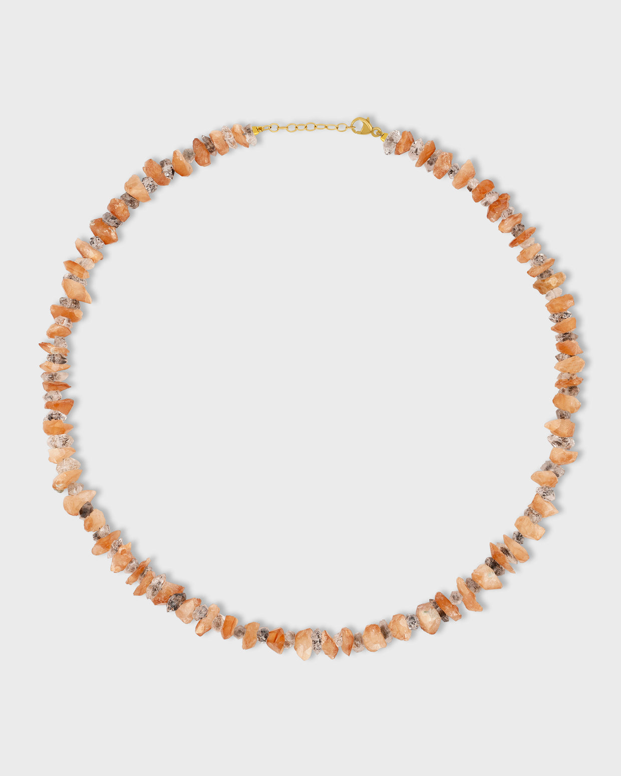 Gaia Garnet and Herkimer Diamond Necklace