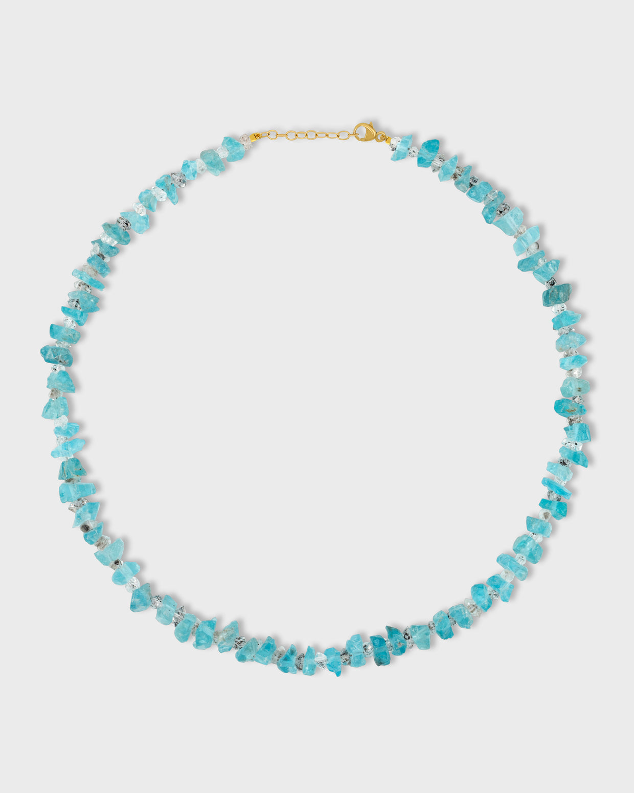 Gaia Apatite and Herkimer Diamond Necklace