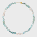 Gaia Aquamarine Diamond Cut Necklace