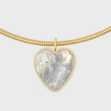 Love Jumbo Opal Diamond Heart Collar