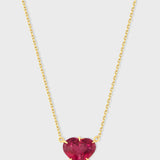 Love Pink Tourmaline Gemstone Necklace