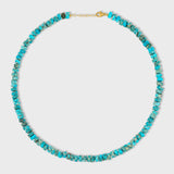 Nevada Blue Jasper Tyre Single Strand Necklace