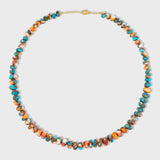 Men's Nevada Kingman Spiny Turquoise Rondelle Necklace