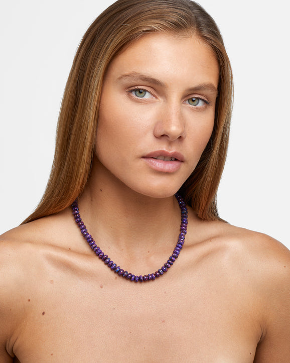 Nevada Kingman Purple Turquoise Necklace