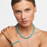 Nevada Kingman Turquoise Rondelle Necklace