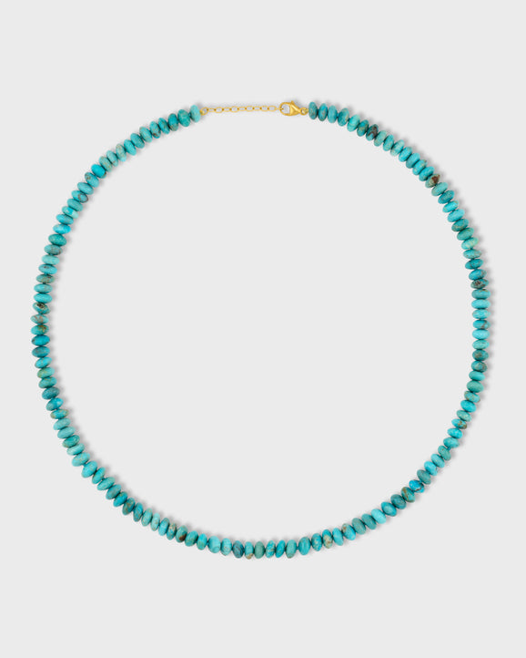 Nevada Kingman Turquoise Rondelle Necklace
