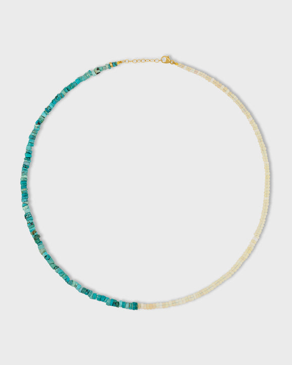 Nevada Turquoise Heishi & Ethiopian Opal Union Necklace
