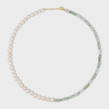 Ocean Jade Round Pearl Union Necklace