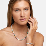 Ocean Connection Jumbo Rainbow Sapphire Pearl Necklace