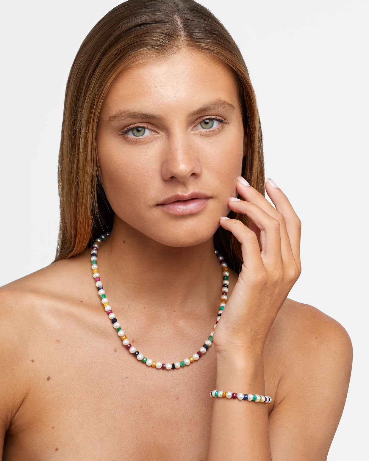 Ocean Jumbo Rainbow Sapphire Pearl Necklace