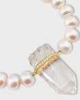 Ocean Jumbo Diamond Crystal Quartz Pearl Necklace