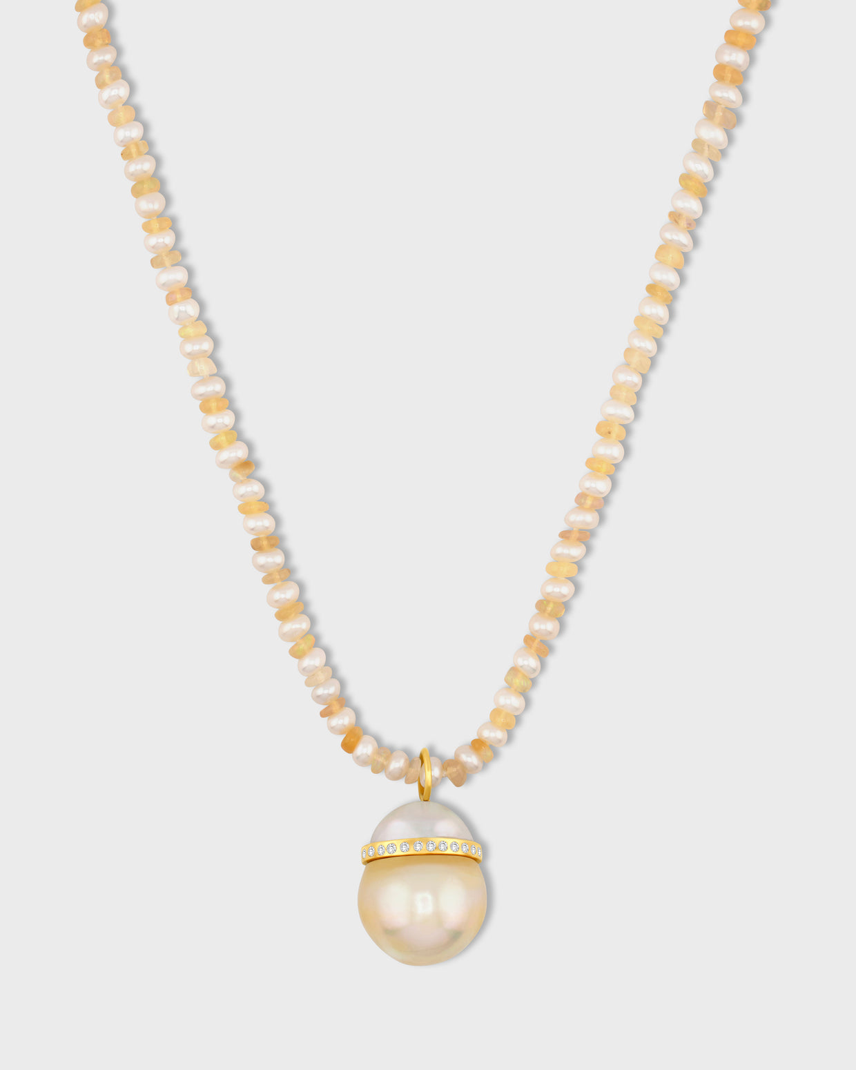 Ocean South Sea Bicolor Opal Pearl Necklace