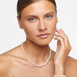 Union Rose Quartz Vertical Pearl Necklace