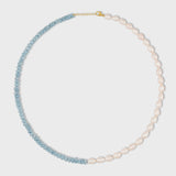 Ocean Union Aquamarine Vertical Pearl Necklace