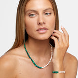 Ocean Union Malachite Vertical Pearl Necklace