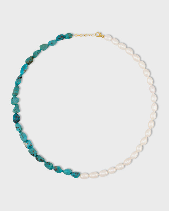 Ocean Union Turquoise Vertical Pearl Necklace