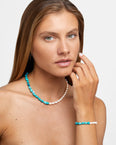 Ocean Union Turquoise Vertical Pearl Necklace