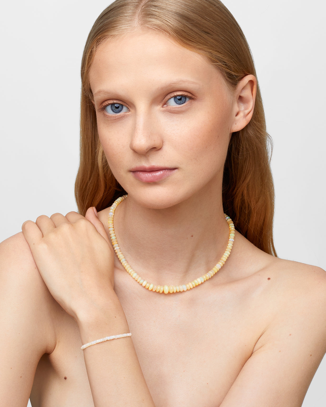 Soleil Graduated Faceted Opal Necklace