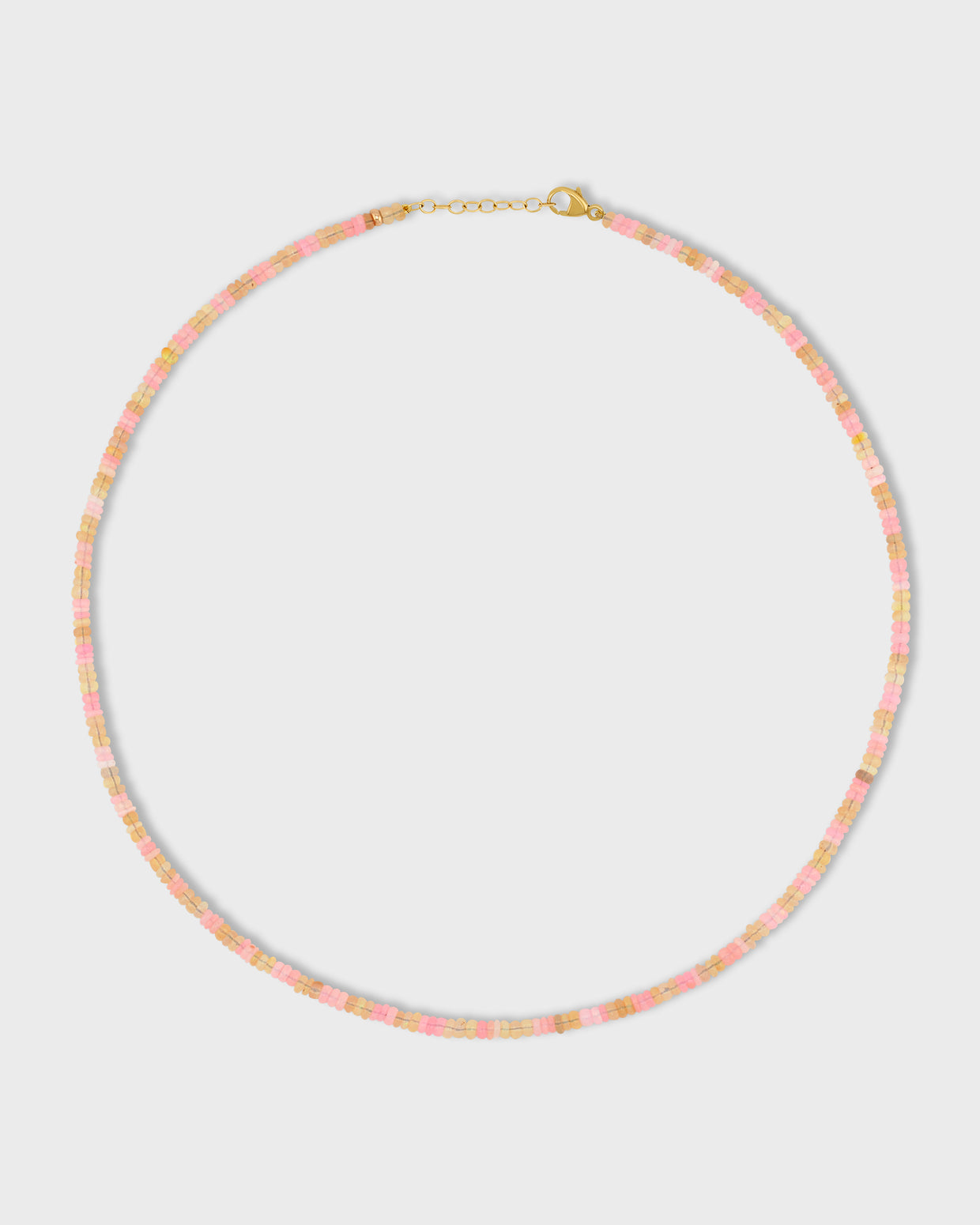 Soleil Lemonade Yellow & Pink Stripe Opal Necklace