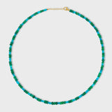 Soleil Mini Blue Green Stripe Opal Necklace