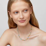 Soleil Mini Smooth Rainbow Opal Necklace