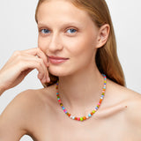 Soleil Large Rainbow Opal Sphere Necklace