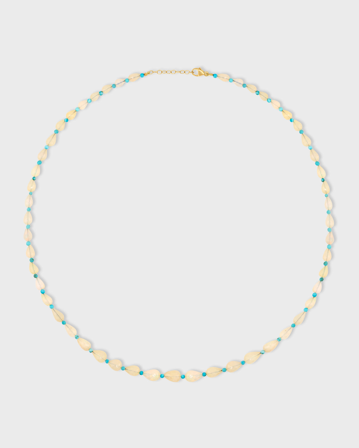 Soleil Opal Turquoise Teardrop Necklace