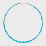 Soleil Blue Opal Sphere Necklace