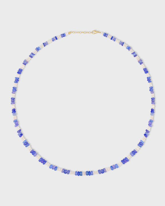 Soleil Violet White Opal Stripe Necklace
