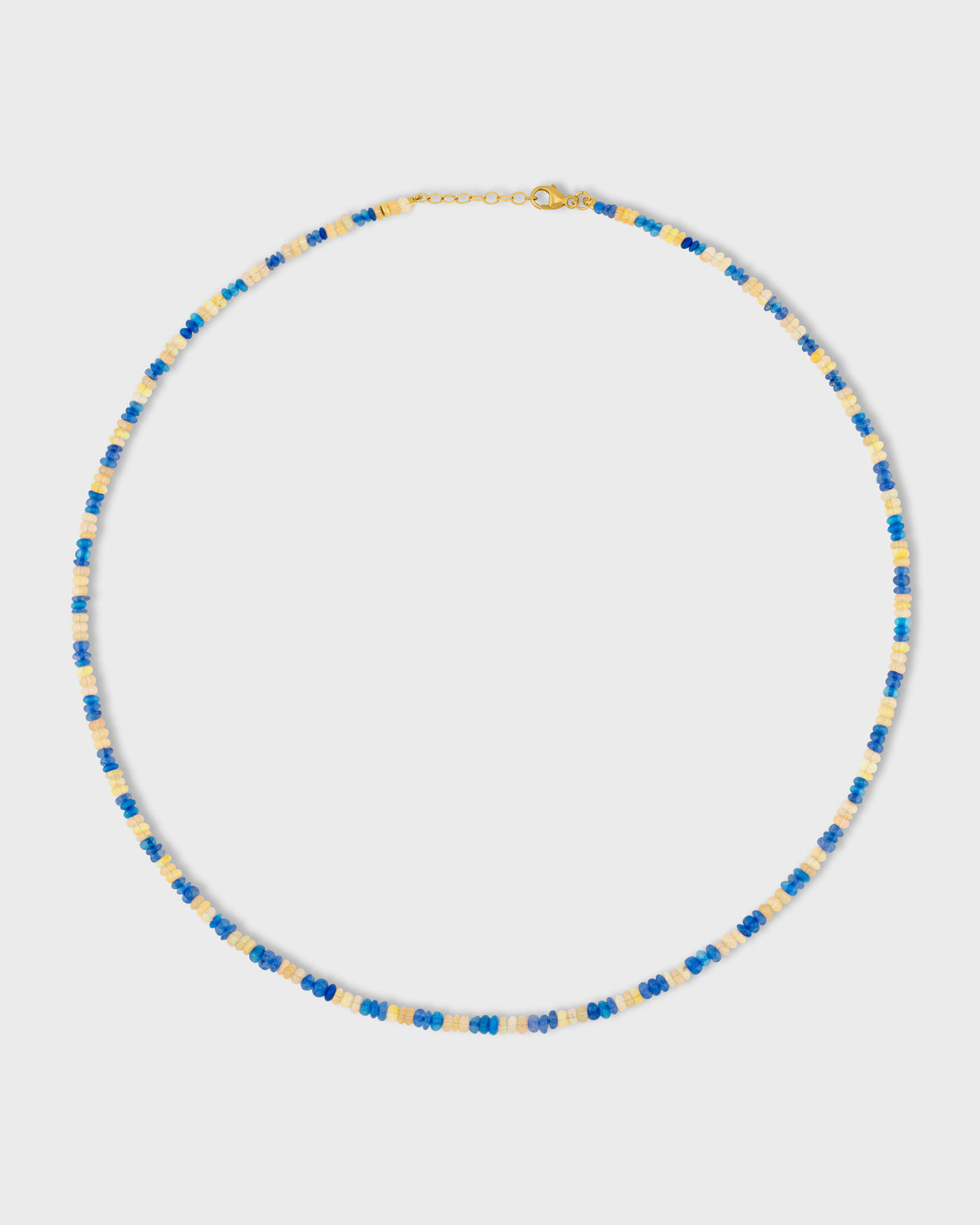 Soleil Mini Blue & Yellow Opal Stripe Necklace