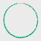 Soleil Green Faceted Large Opal Necklace