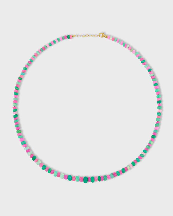 Soleil Green Fuchsia Large Opal Connection Necklace