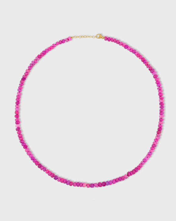 Soleil Fuchsia Faceted Large Opal Necklace