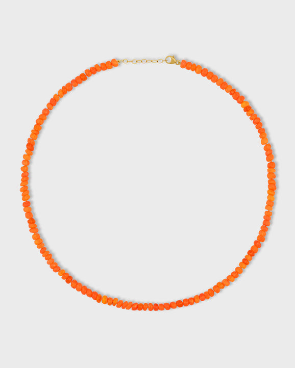 Soleil Orange Faceted Large Opal Necklace