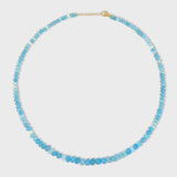 Soleil Blue Faceted Large Opal Necklace