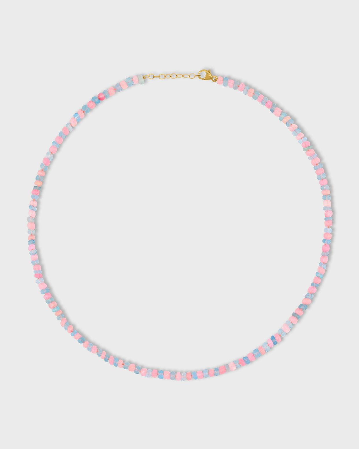 Soleil Pink Blue Faceted Opal Connection Necklace